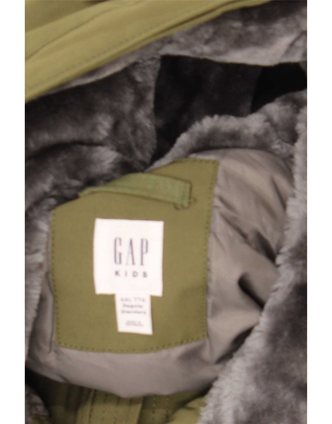 Casaco Parka com Capuz Gap Boys 13-14 Anos Poliéster Cáqui