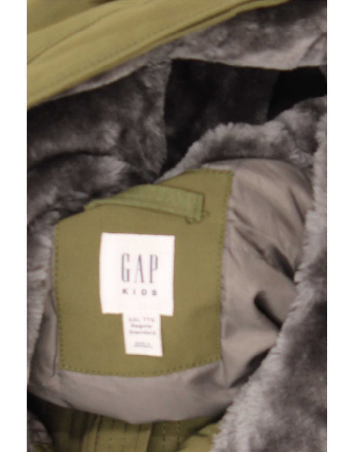 Casaco Parka com Capuz Gap Boys 13-14 Anos Poliéster Cáqui