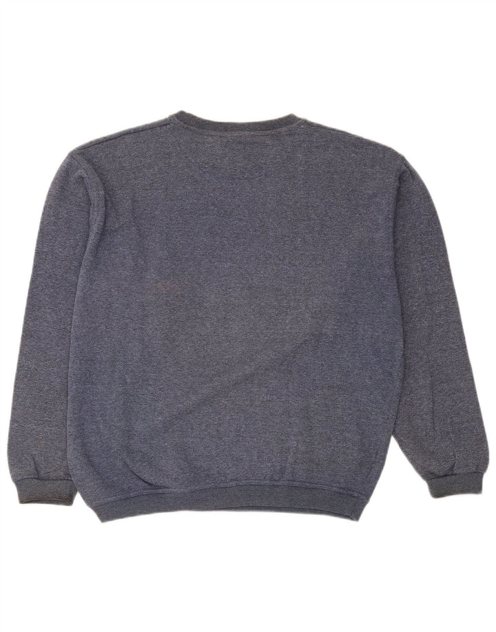 Suéter de moletom feminino grande com estampa gráfica da American Women UK 16 grande azul