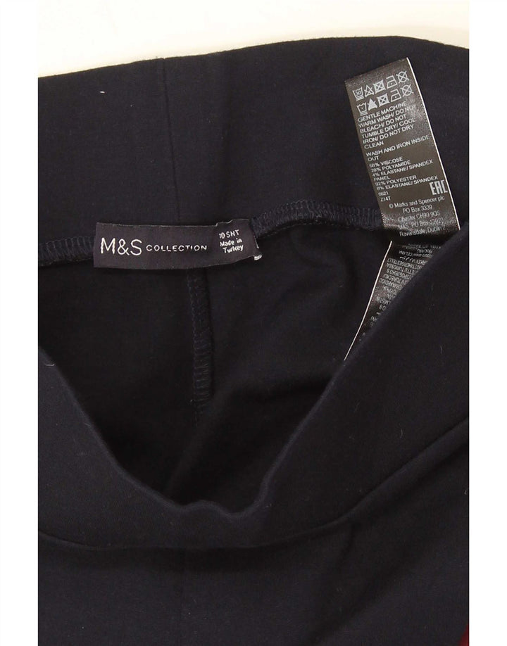 Leggings femininas Marks & Spencer Reino Unido 10 pequenas viscose azul marinho