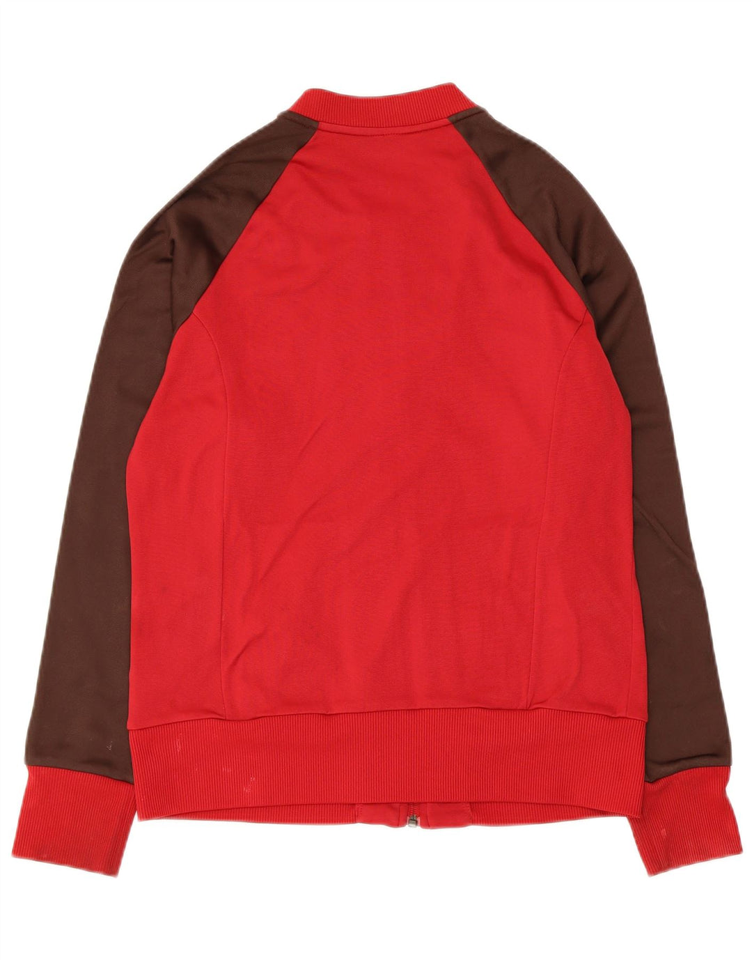 Adidas Womens Tracksuit Top Jacket IT 46 Grande Vermelho Colourblock Poliamida