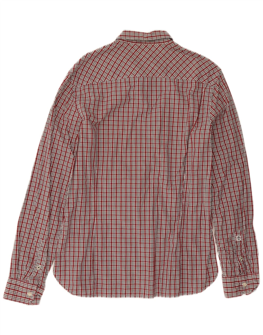 Camisa masculina Timberland grande xadrez vermelho algodão