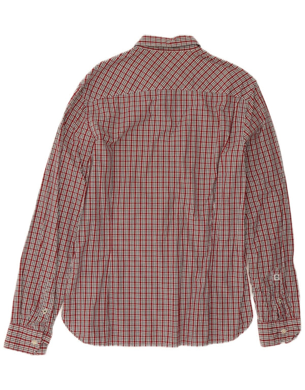 Camisa masculina Timberland grande xadrez vermelho algodão
