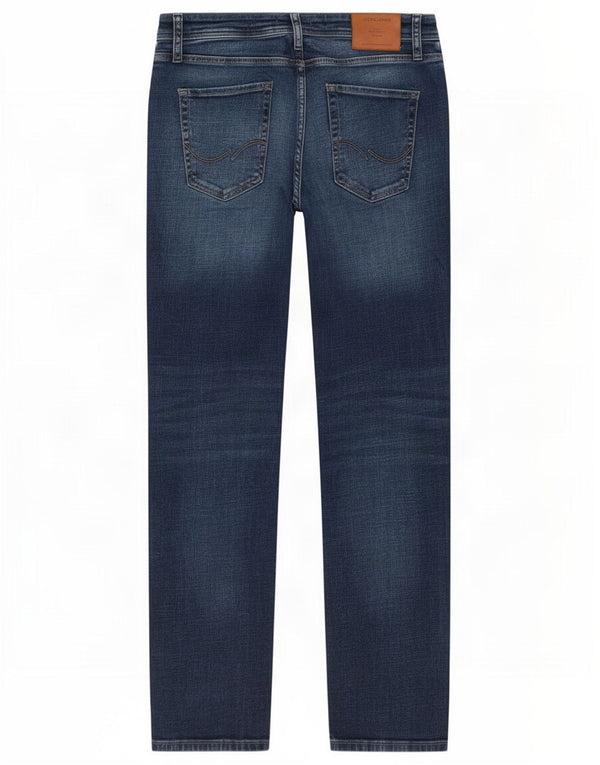 Jack & Jones Mens Clark Regular Straight Jeans W30 L32 Azul Algodão