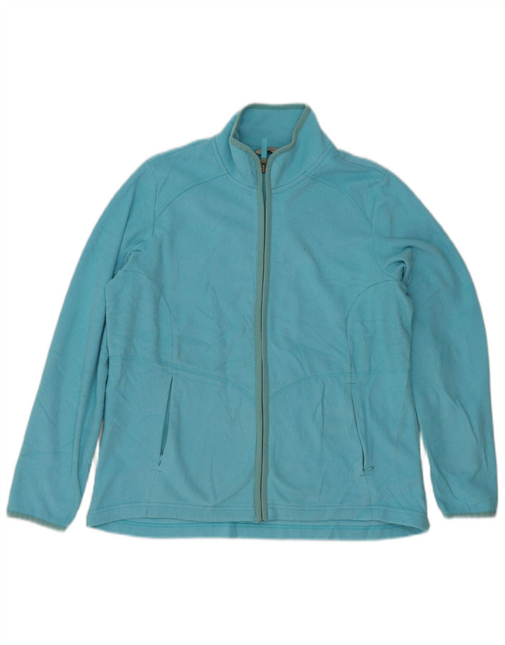 Jaqueta de lã feminina Marks & Spencer Reino Unido 16 grande poliéster azul