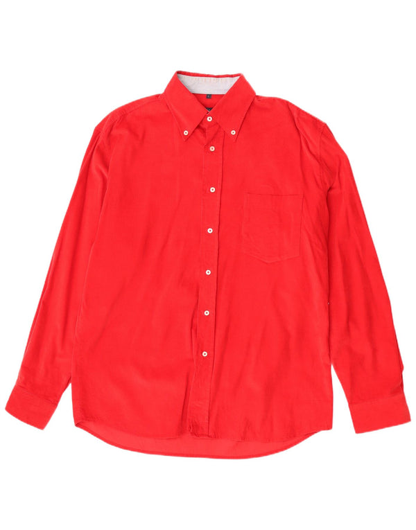 Camisa masculina de veludo cotelê McNeal grande algodão vermelho