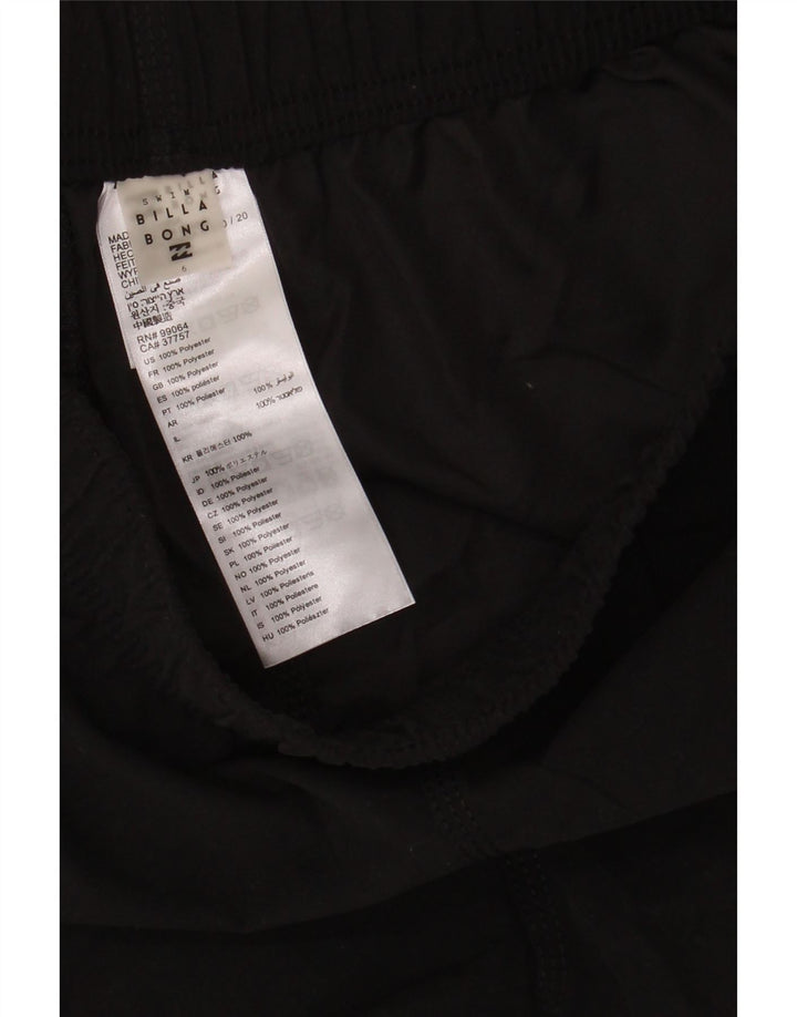 Shorts esportivos femininos Billabong US 6 poliéster preto médio