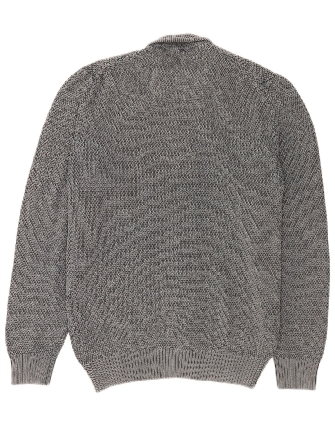 Suéter cardigã masculino Trussardi Jeans algodão cinza médio