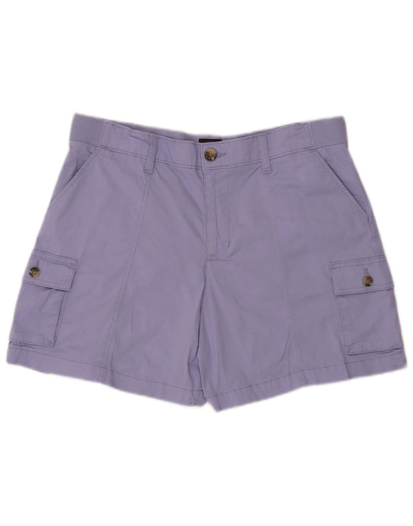 Shorts cargo feminino Lee de cintura alta US 14 XL W34 algodão roxo
