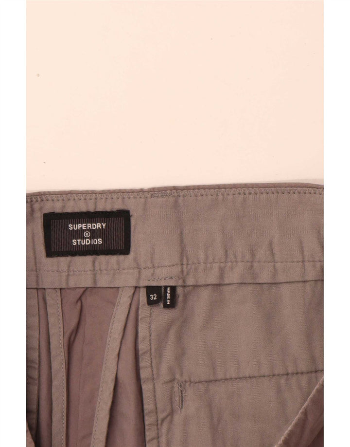 Superdry Mens Regular Chino Shorts W32 Grande Algodão Marrom