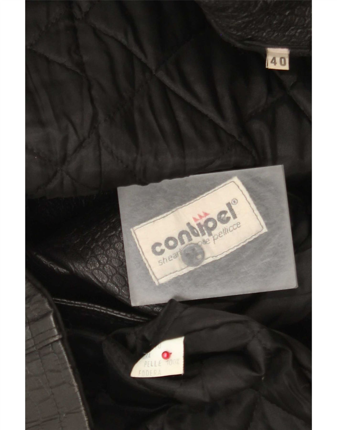 Casaco feminino Conbipel com peito duplo IT 40 pequeno estampa animal preto