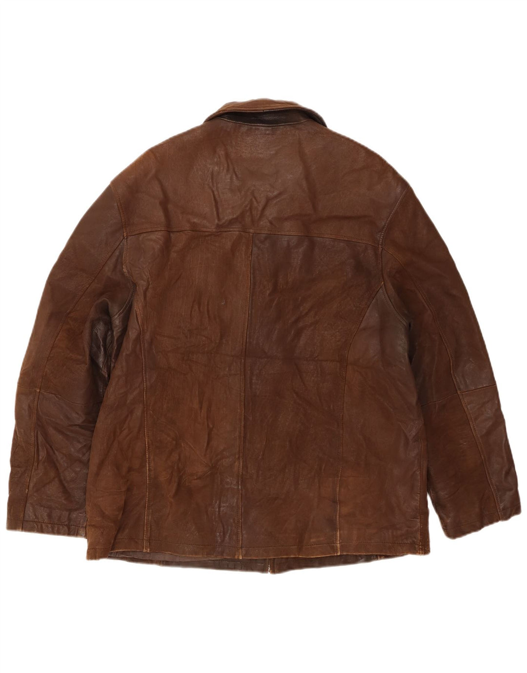 Jaqueta de couro masculina VINTAGE IT 54 2XL marrom