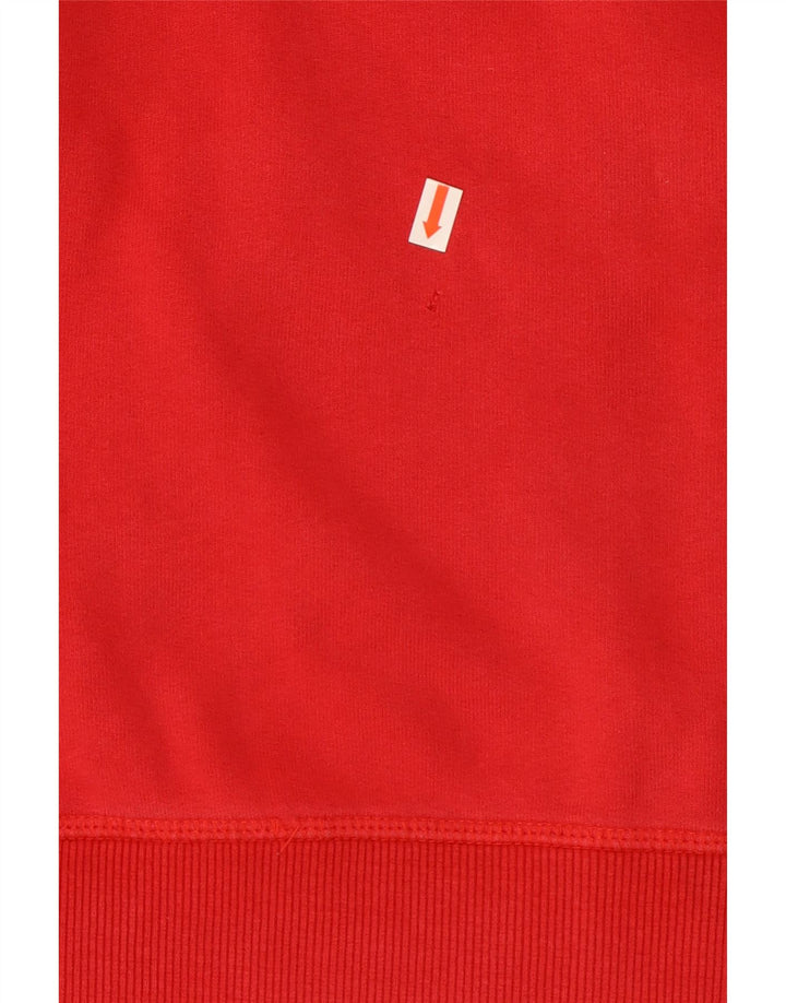 Suéter masculino Superdry com capuz e zíper pequeno algodão vermelho