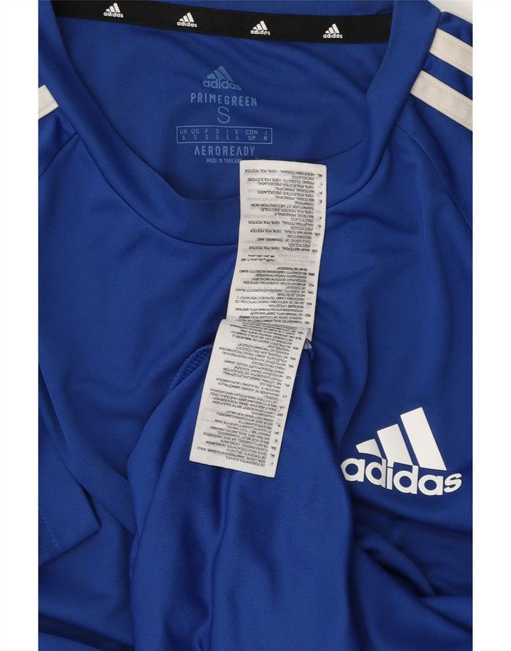 Camiseta Adidas Masculina Climalite Top Pequeno Azul Poliéster