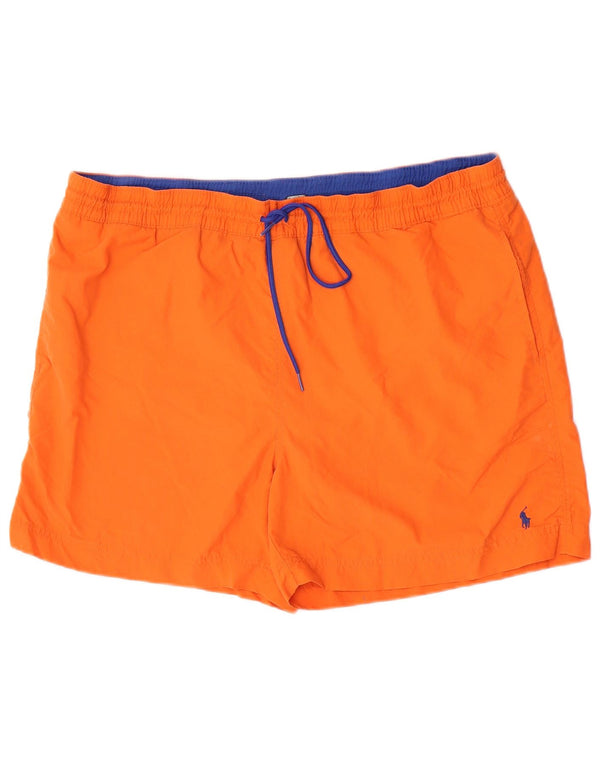 Shorts de natação masculino Polo Ralph Lauren XL laranja nylon