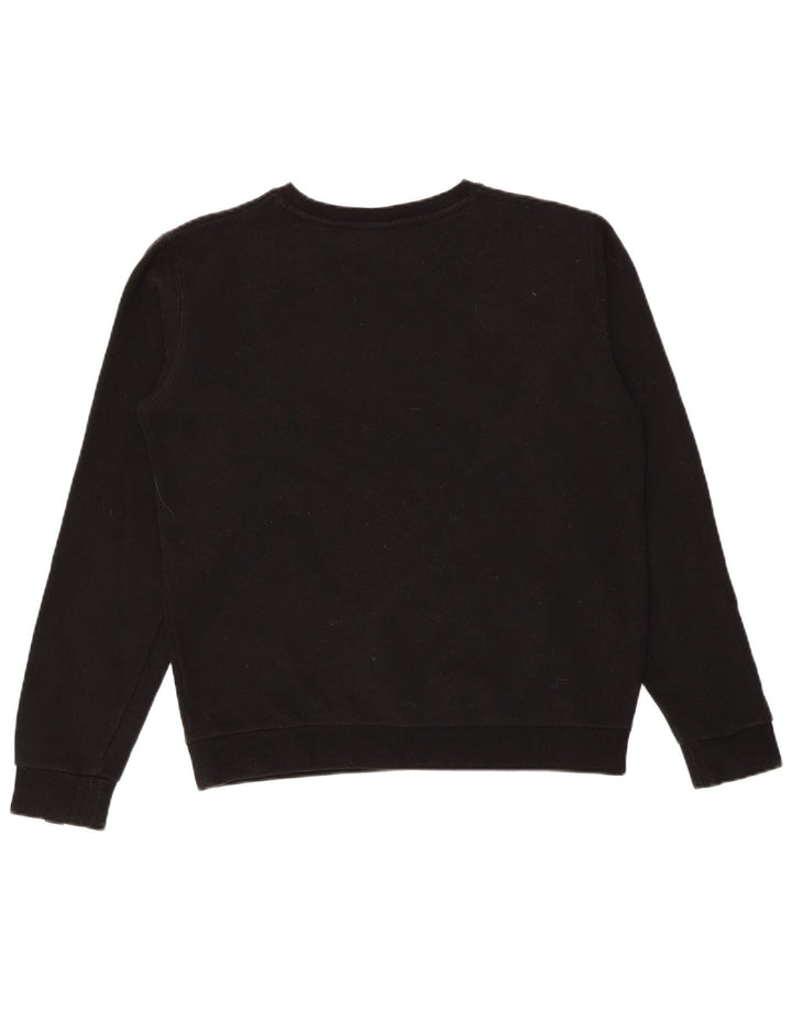 Ellesse moletom feminino grande com estampa gráfica Reino Unido 8 pequeno algodão preto