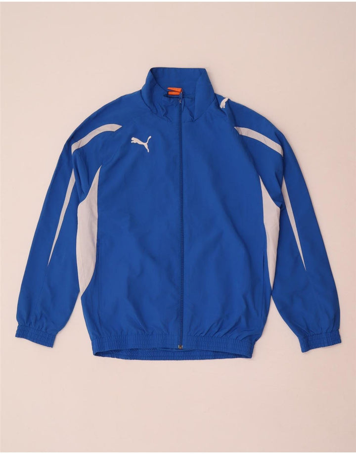 Puma Mens Treino Top Jacket Pequeno Azul Colorblock Poliéster Esportes