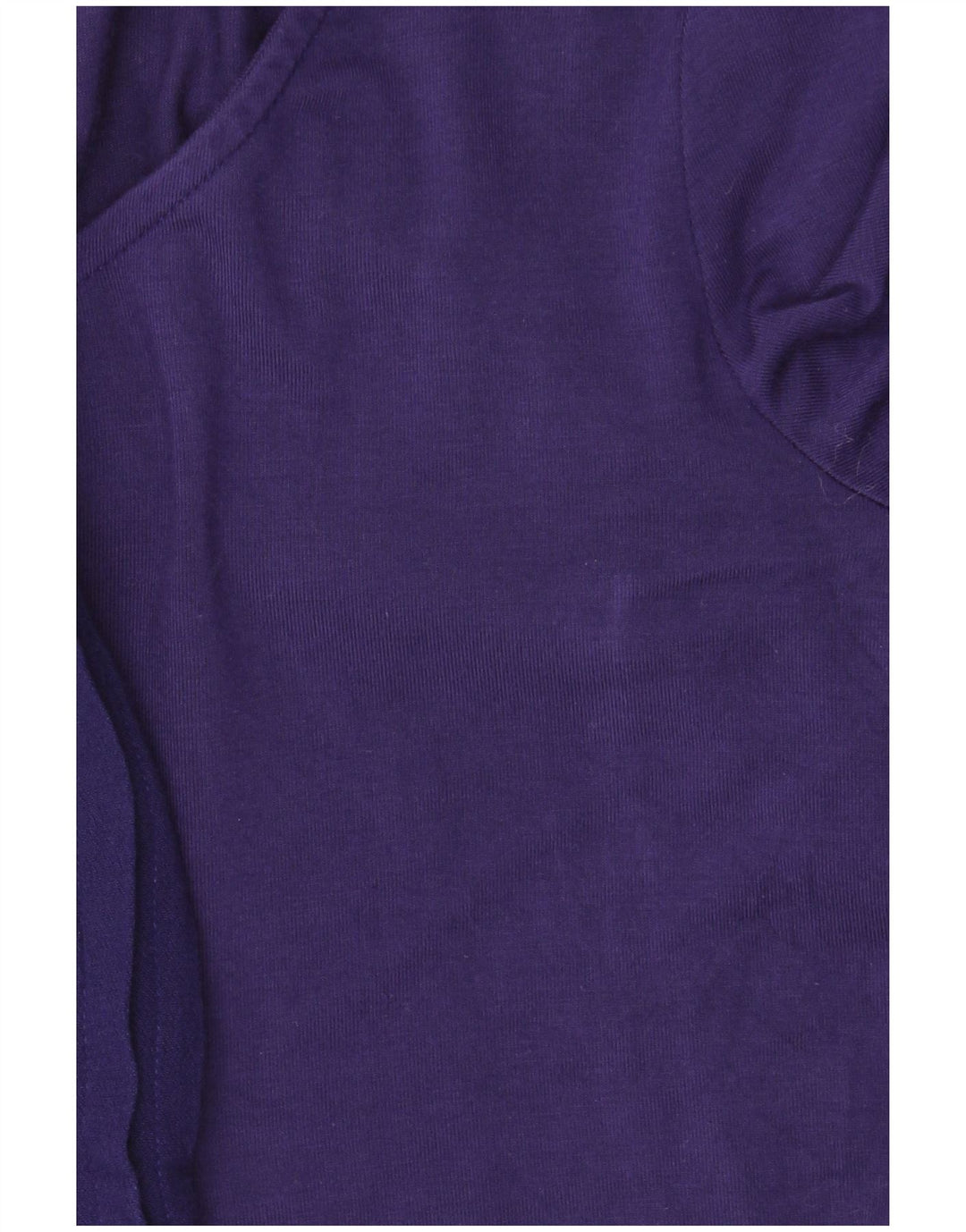WHITE STUFF Top feminino manga comprida Reino Unido 10 viscose roxa pequena