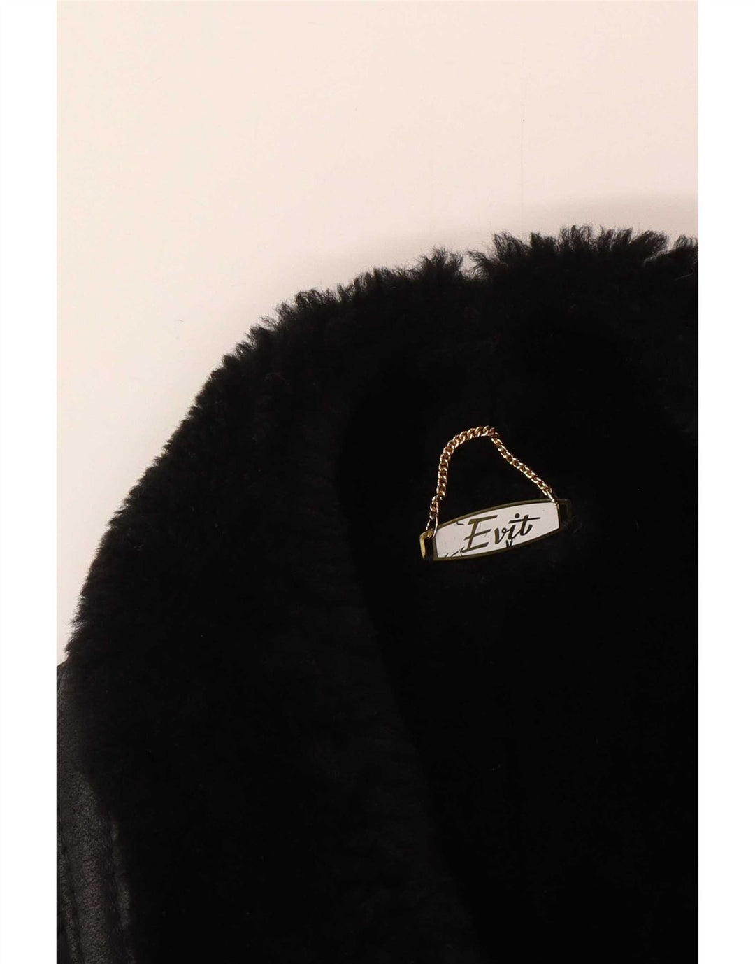 Jaqueta masculina vintage Shearling UK 44 2XL Shearling preto