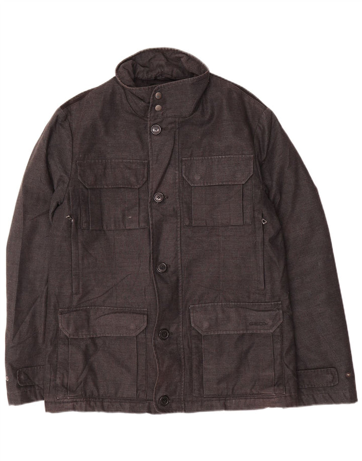 Jaqueta Geox Masculina Respira Utility UK 38 Algodão Cinza Médio