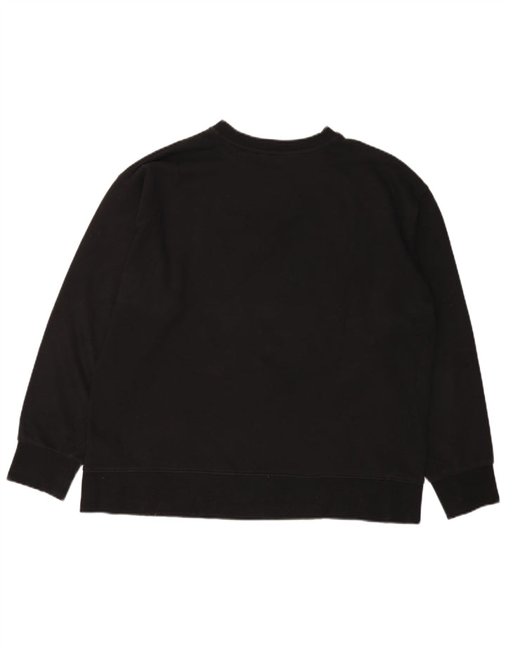 Dkny moletom gráfico masculino jumper médio algodão preto