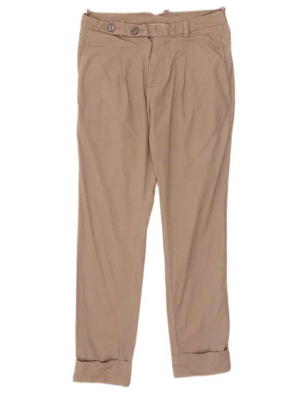 Calça feminina Diesel Slim Cropped W26 L25 Algodão Bege