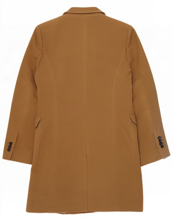 Sobretudo feminino Zara UK 12 algodão bege médio