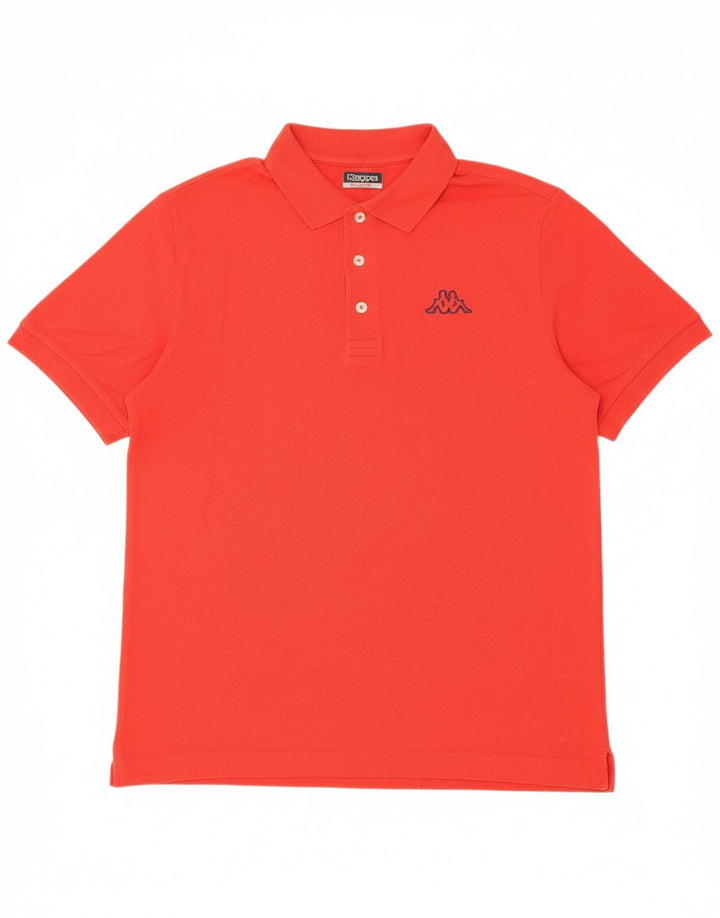 Camisa polo masculina KAPPA de algodão vermelho médio