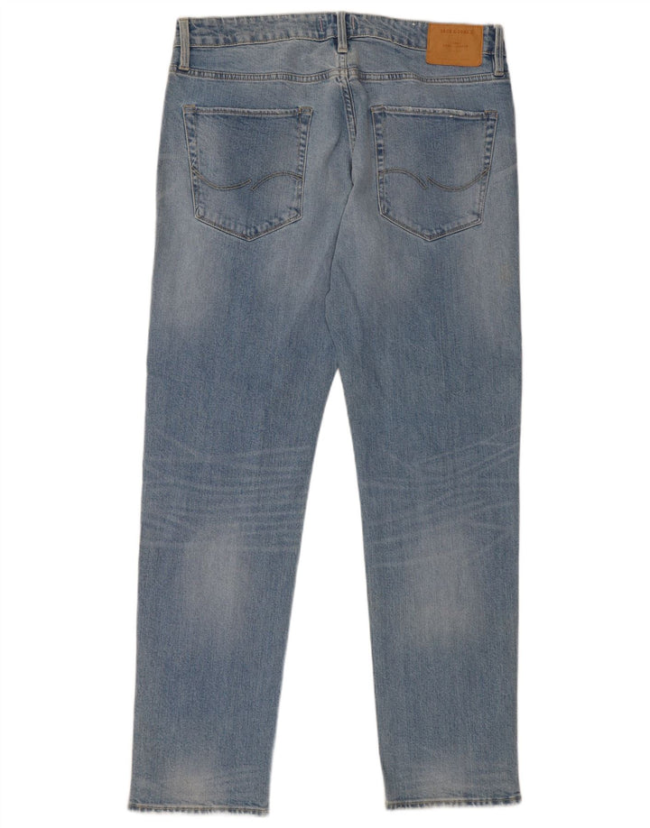 Jack & Jones Mens Slim Jeans W36 L34 Azul Algodão