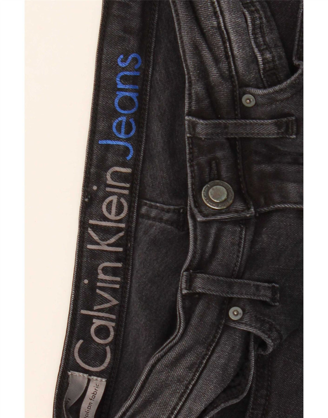 Calça Jeans Calvin Klein Feminina Slim Bootcut W28 L32 Preto Lyocell