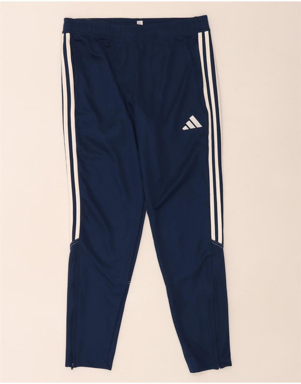Calça de treino masculina Adidas Aeroready poliéster azul marinho médio