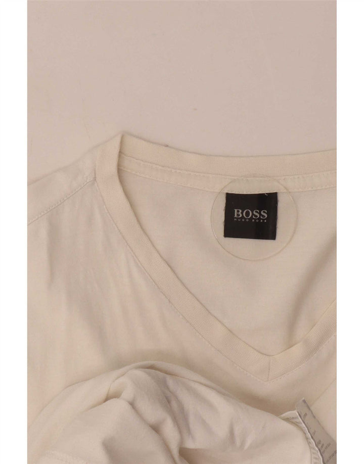 Camiseta masculina Hugo Boss Top XL algodão branco