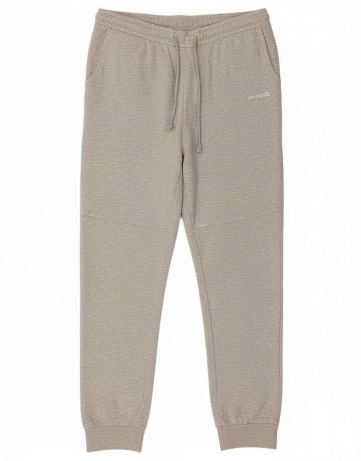 Calça de treino masculina VINTAGE de algodão cinza médio