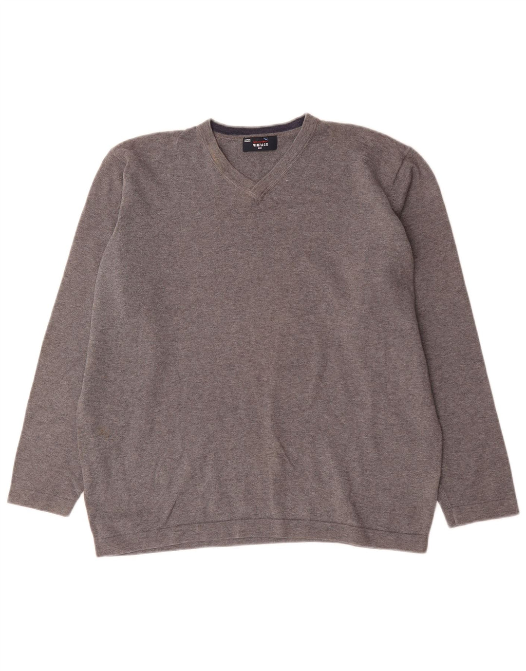Suéter masculino Marks & Spencer com decote em V XL algodão cinza