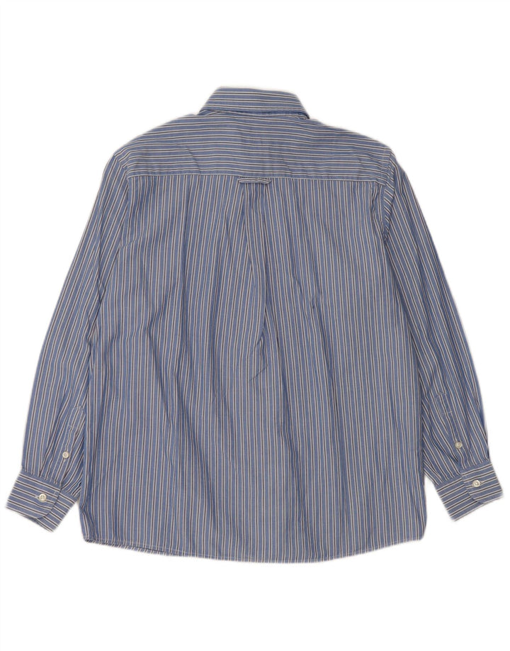 Camisa masculina Fred Perry 9-10 anos algodão listrado azul