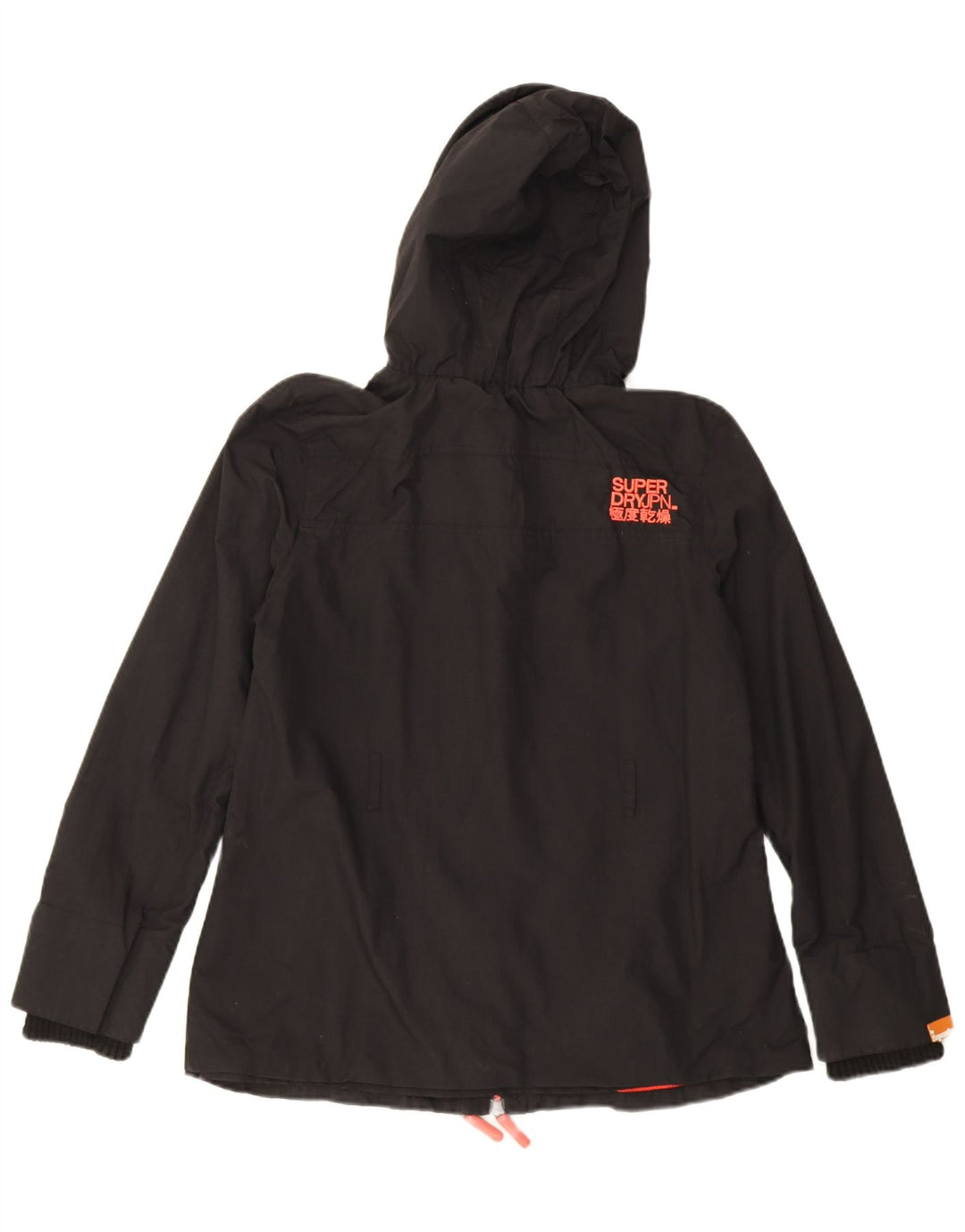 Jaqueta corta-vento feminina Superdry The Windmac Graphic UK 16 grande preta