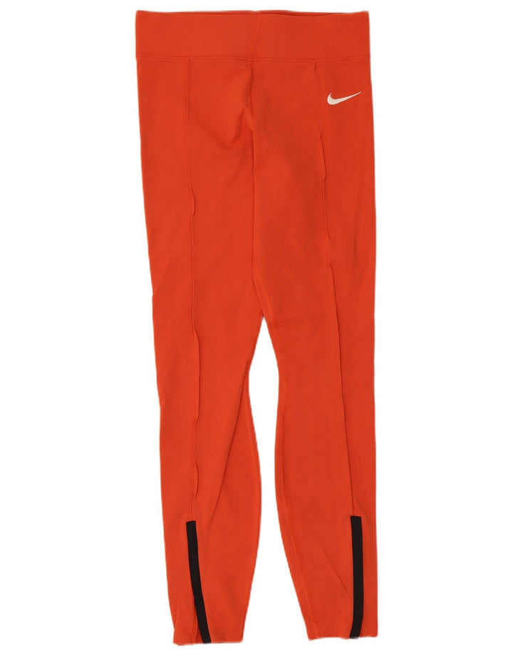 Leggings Nike Femininas UK 10 Pequenas Laranja Viscose