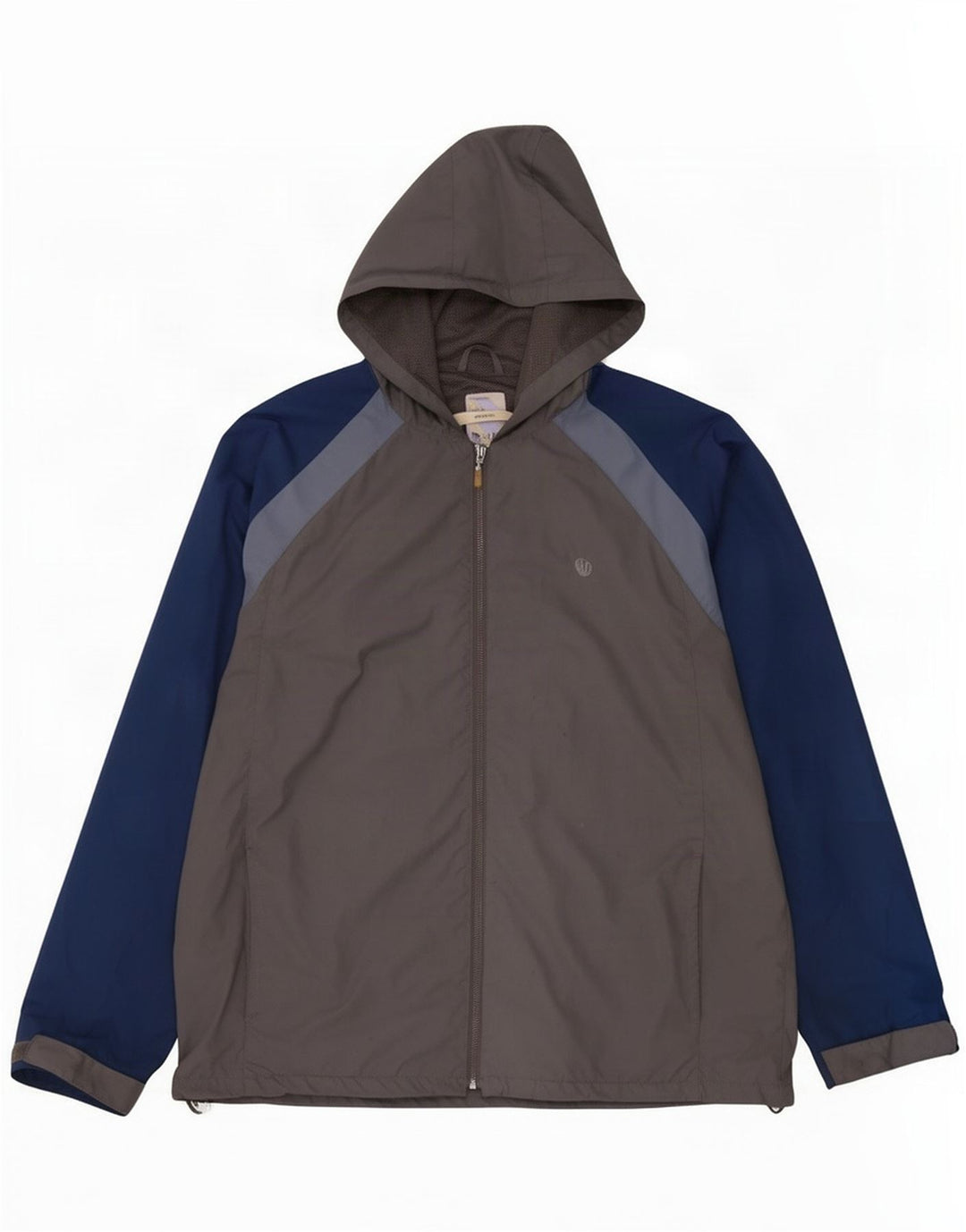 Poliéster cinzento de Colourblock do Reino Unido 42 XL do revestimento de chuva dos homens gordos da cara