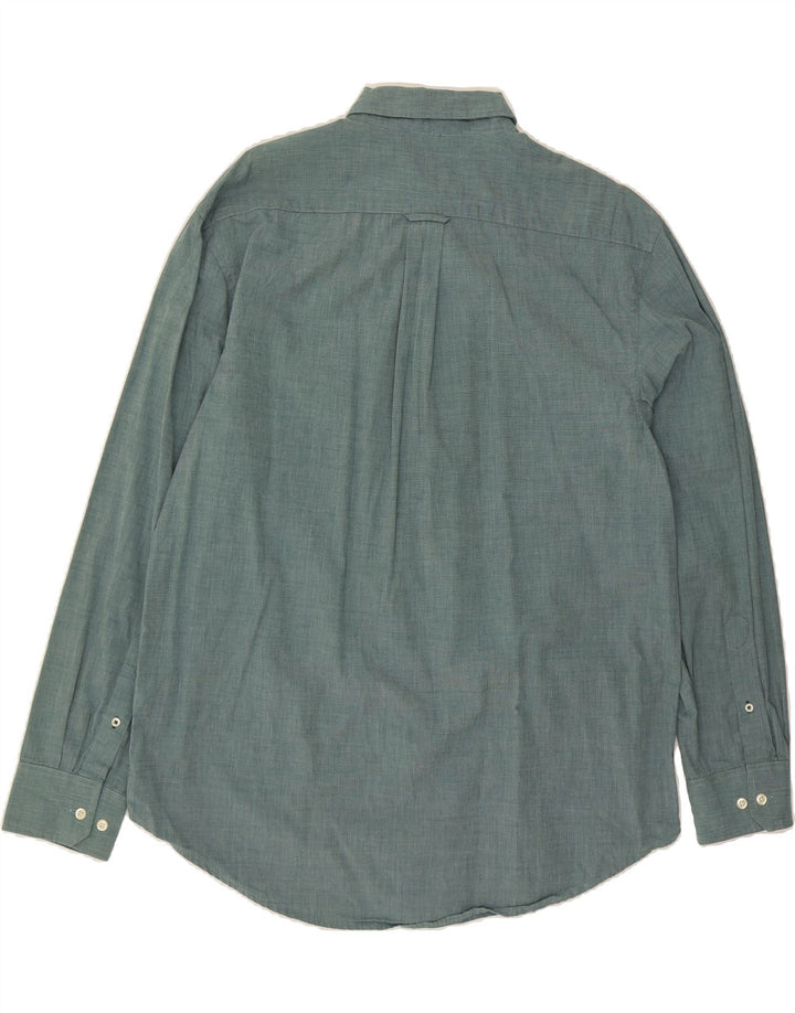 IZOD Mens Shirt Large Green Pinstripe Cotton Vintage Izod and Second-Hand Izod from Messina Hembry 
