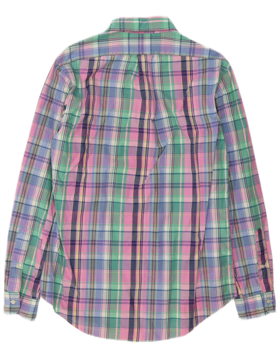 Camisa polo Ralph Lauren masculina de ajuste personalizado, algodão xadrez médio multicolorido