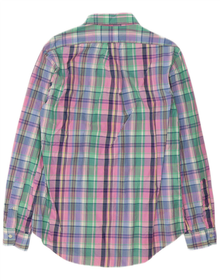 Camisa polo Ralph Lauren masculina de ajuste personalizado, algodão xadrez médio multicolorido