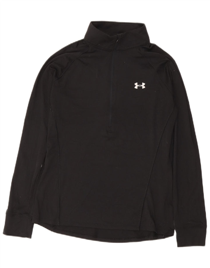 UNDER ARMOUR Feminino pulôver com zíper e gola alta Reino Unido 12 médio preto