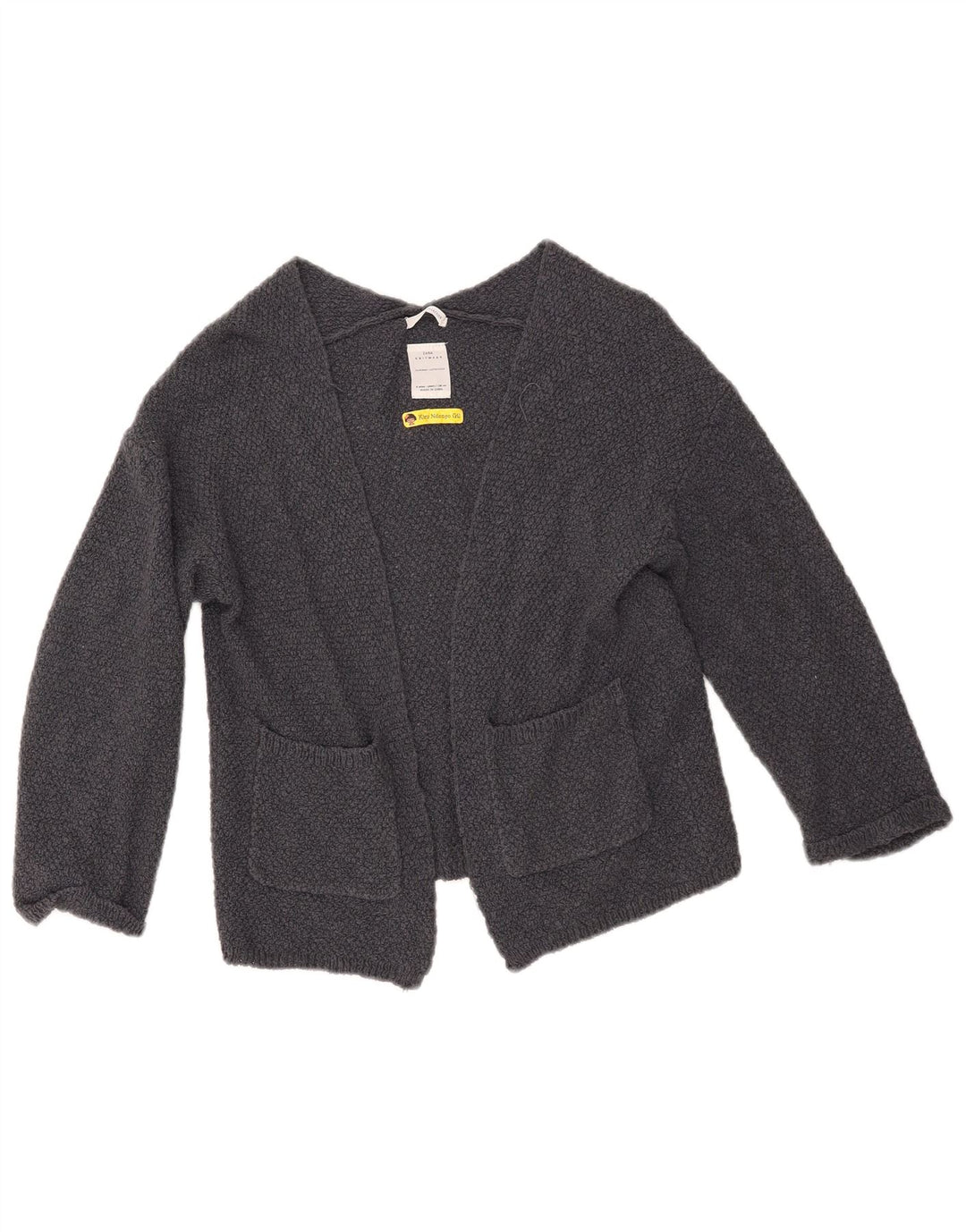 Suéter cardigã aberto para meninas ZARA 7-8 anos cinza