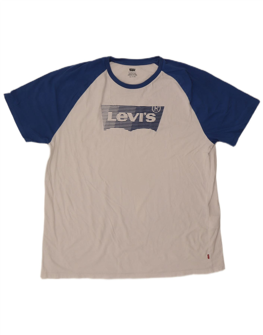 Camiseta gráfica masculina Levi's Top 2XL branco colorblock