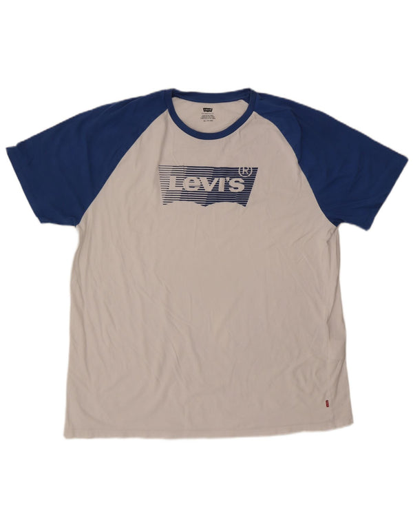 Camiseta gráfica masculina Levi's Top 2XL branco colorblock
