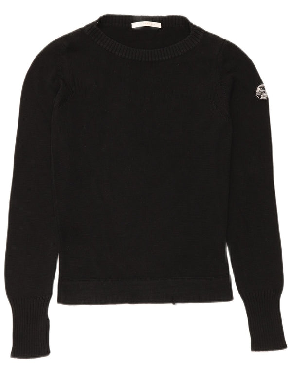 Suéter feminino North Sails com gola canoa, 10 algodão preto pequeno