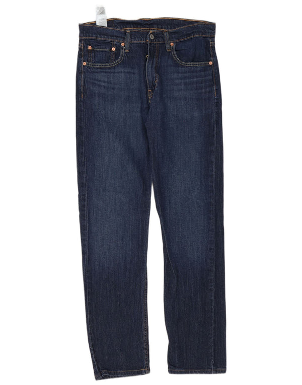 Levi's Masculino 502 Tapered Jeans W32 L30 Azul Marinho Algodão