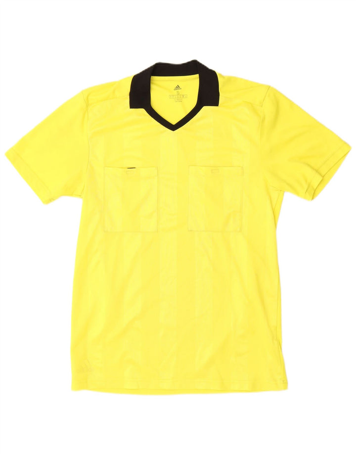Adidas Mens Climalite Polo Shirt Pequeno Amarelo Colorblock