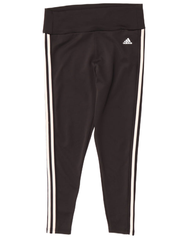 Leggings Adidas Aeroready Femininas UK 16/18 Grande Poliéster Preto