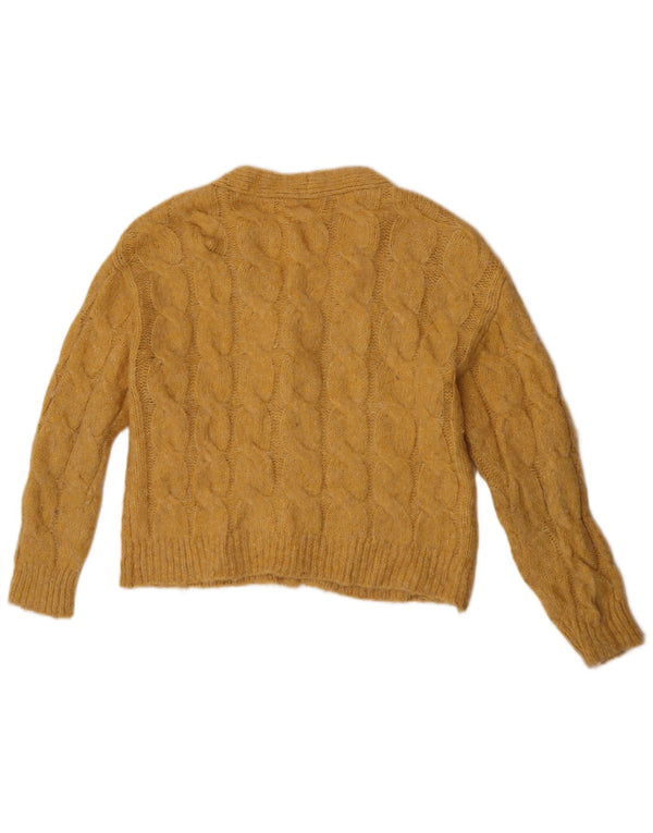 Suéter cardigã feminino Zara 11-12 anos acrílico amarelo